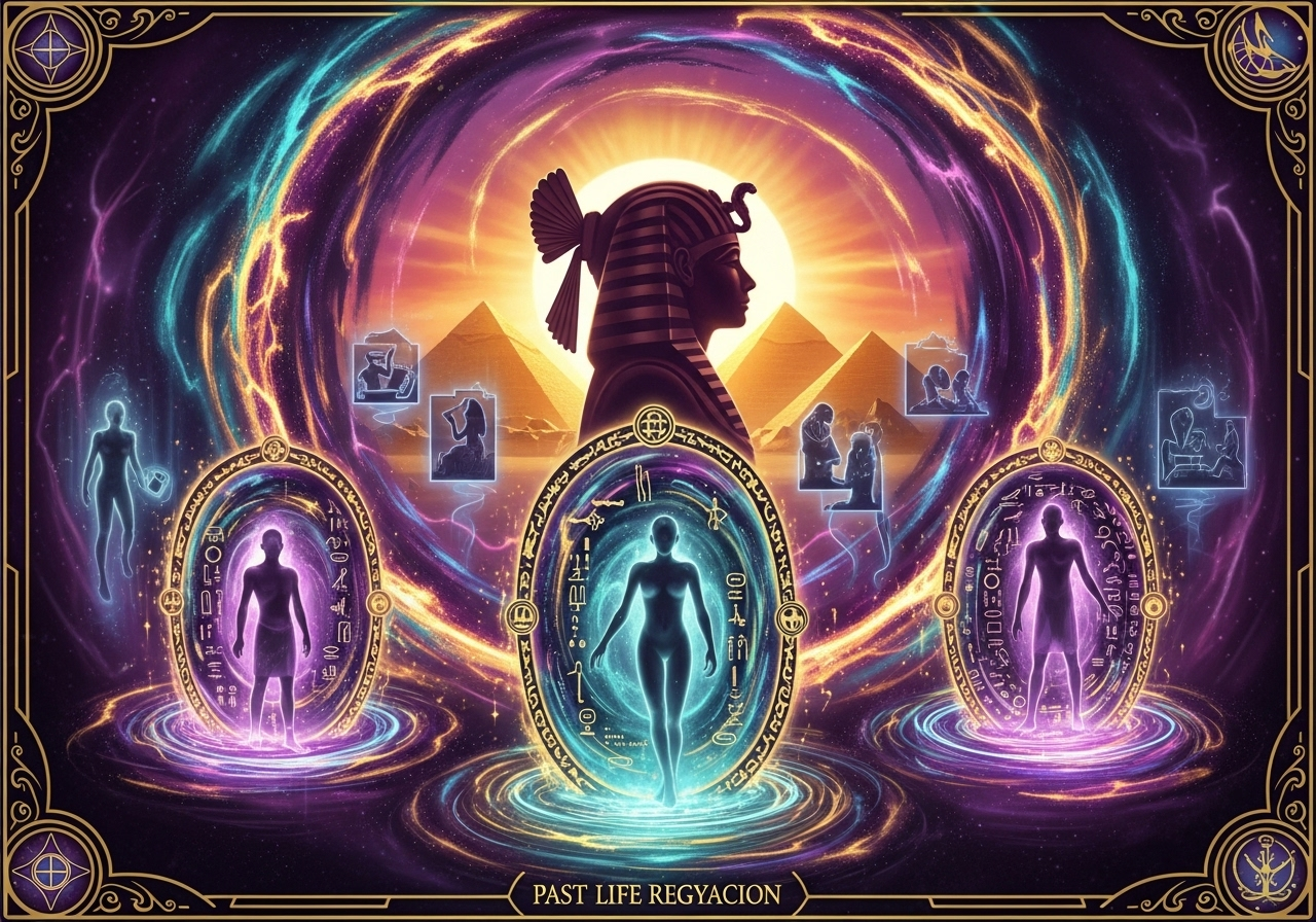 Past life regression astrology scratch card - discover your previous incarnation and karmic destiny through mystical reading