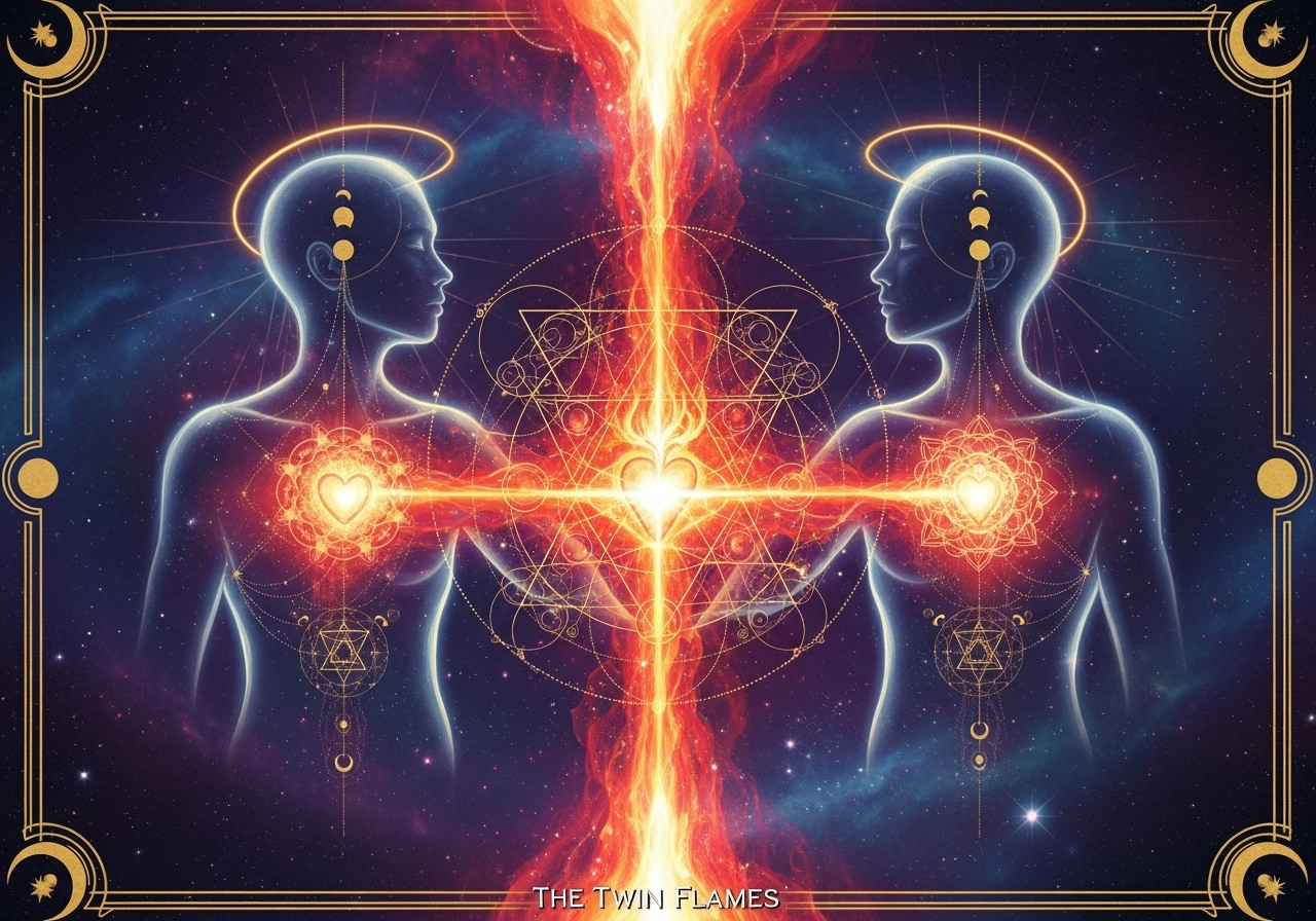 Twin flame spiritual connection scratch card - discover your divine soulmate bond and soul mission through cosmic astrology